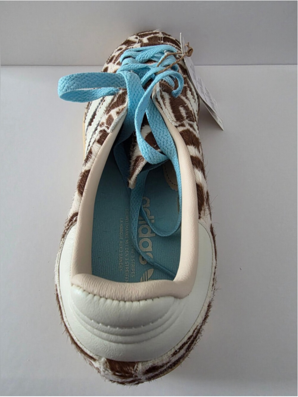 adidas Women’s Giraffe Print Samba Sneaker - Brown/Blue - Picture 6 of 6